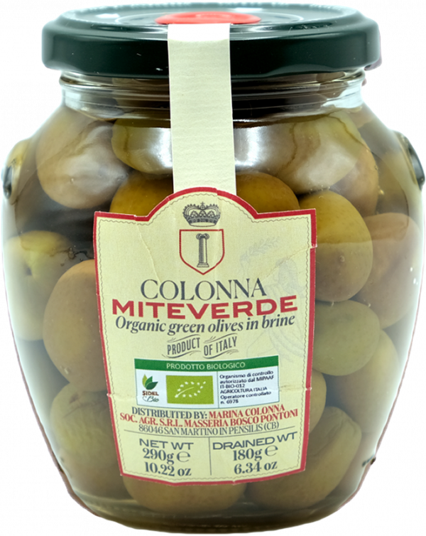 MITEVERDE Olive Verdi Biologiche Organic in Salamoia 290gr